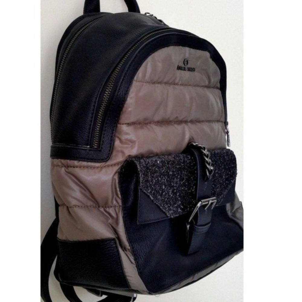 Celine Dion Khaki Green / Black Glitter Backpack - Picture 3 of 9